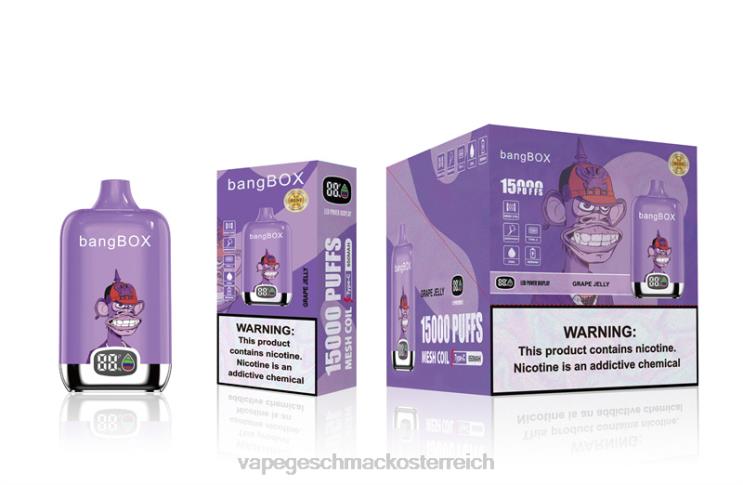 Vape Shop Wien - Bang Box 15000 Züge 8DTH849 Traubengelee