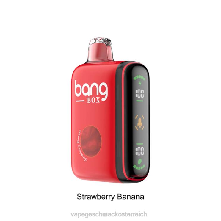 Vape Shop Wien - Bang Box 9000–18000 Züge, intelligente Leistungsanzeige 8DTH825 Erdbeerbanane