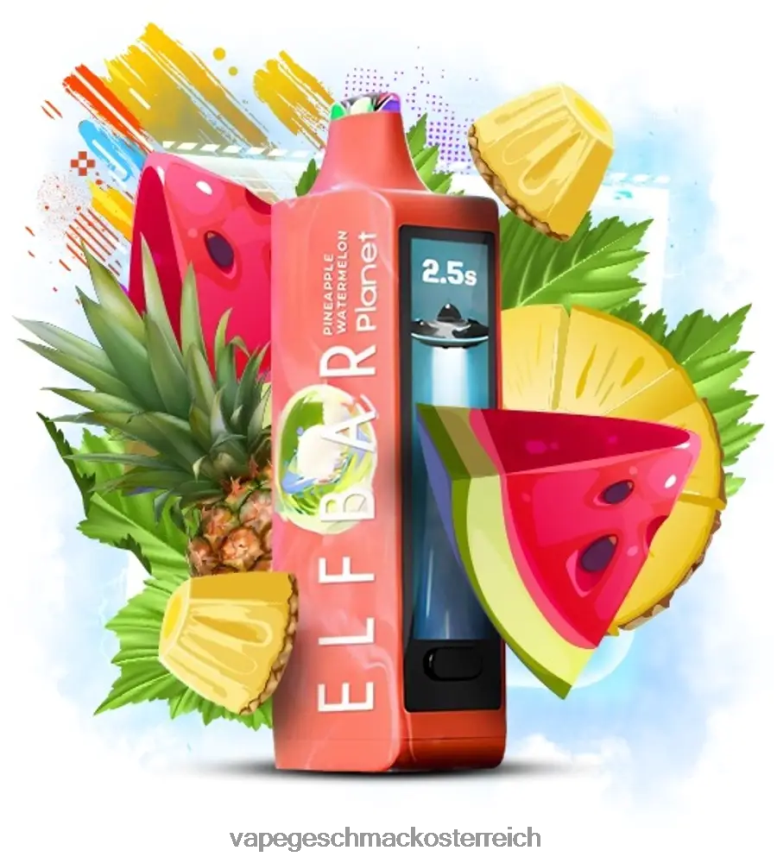 Vape Shop Wien - Elf Bar Planet 25000 Ananas-Wassermelone F6FB4J25