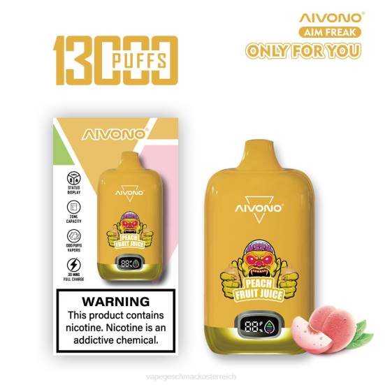 Vape Shop Wien - Pfirsichfruchtsaft Aivono AIM FREAK 13000 400B245