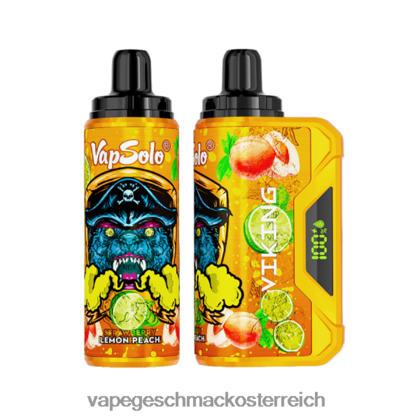 Vape Shop Wien - Vapsolo VIKING Einweg-Vapor Zitronenpfirsich P268ZR153
