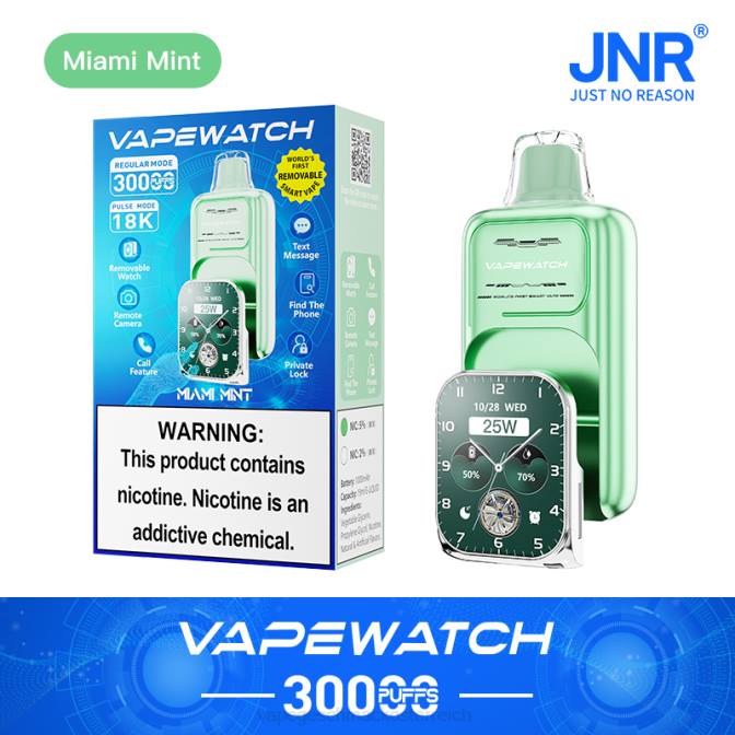 Vape geschmack - Miami-Minze JNR Vape-Uhr X84J8