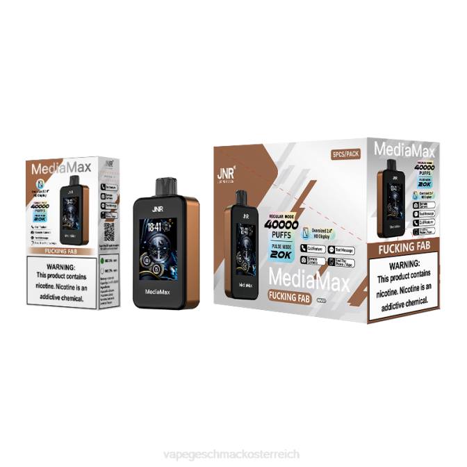 Vape geschmack - Verdammt toll JNR MediaMax 40.000 Puff X84J13