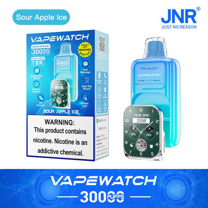einweg Vape Österreich - saures Apfeleis JNR Vape-Uhr X84J5