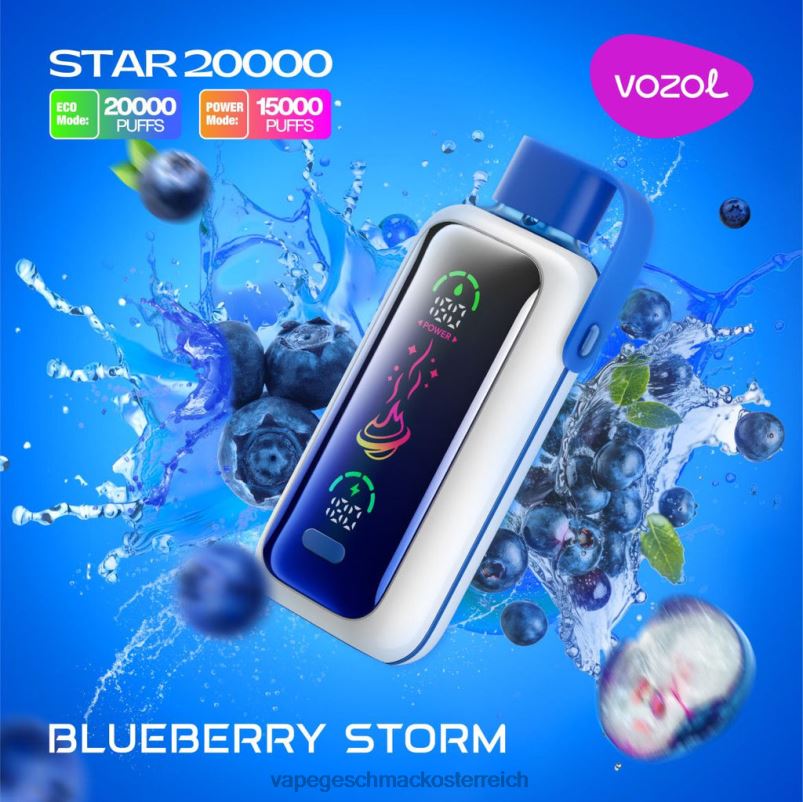 Einweg Vape Österreich - Blaubeersturm VOZOL STAR 20000 444225