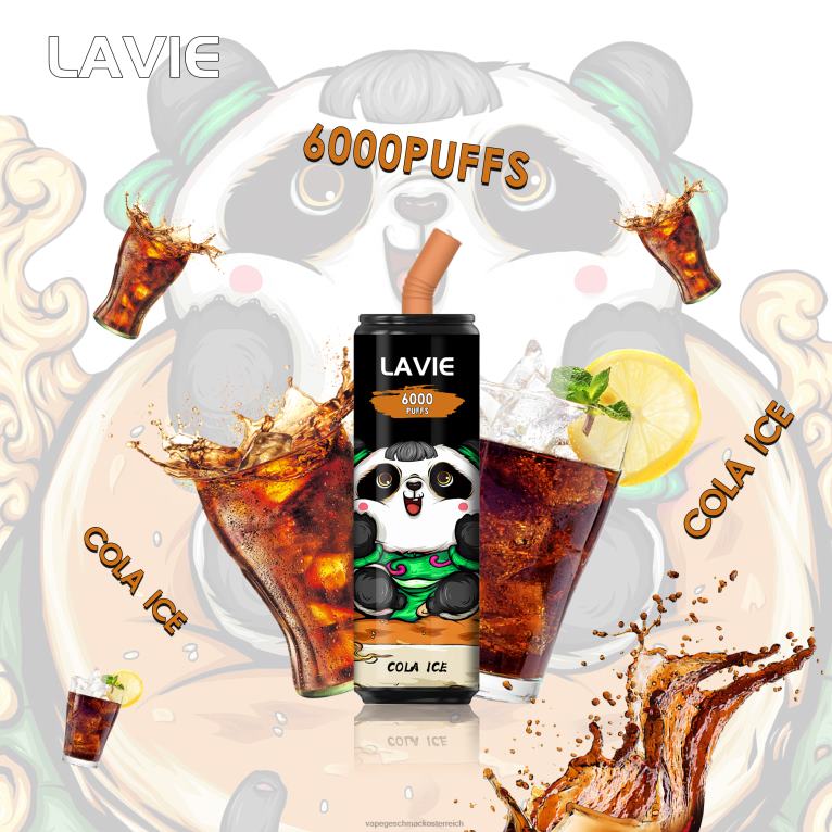 Einweg Vape Österreich - Cola-Eis 0HHN8276 LAVIE Coke BAR 6000 Züge