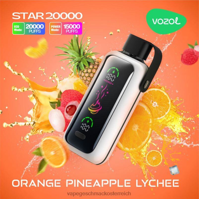 Einweg Vape Österreich - Orangen-Ananas-Litschi VOZOL STAR 20000 4442215