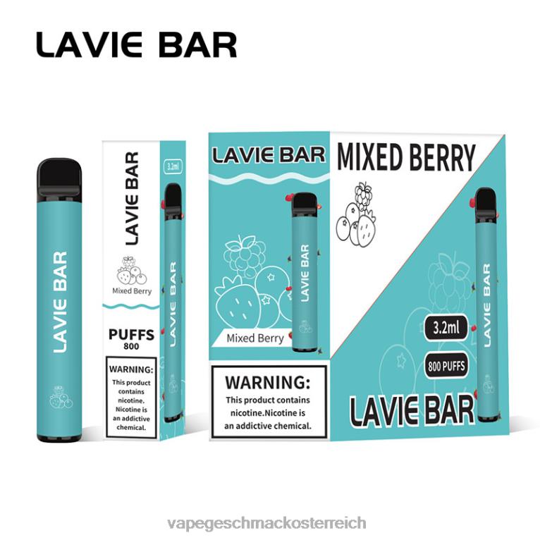 Einweg Vape Österreich - gemischte Beeren 0HHN8316 LAVIE BAR 800 Züge