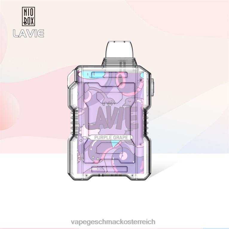 Einweg Vape Österreich - lila Traube 0HHN8192 LAVIE NIO BOX 9000 Züge