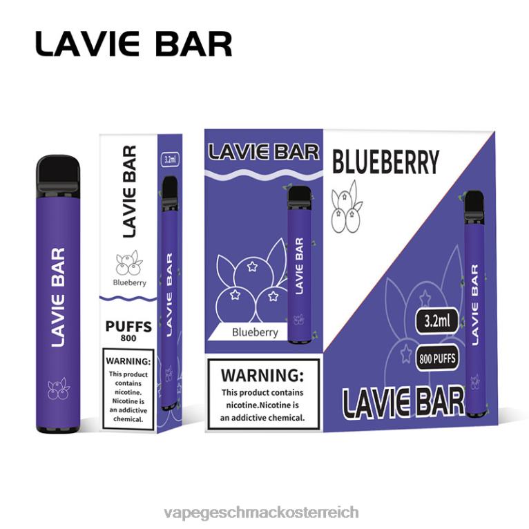 Vape Geschmack - Blaubeereis 0HHN8310 LAVIE BAR 800 Züge