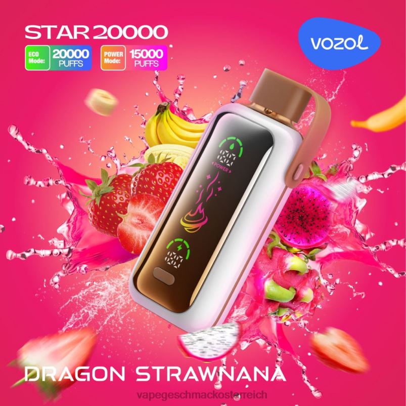 Vape Geschmack - Drache Strawnana VOZOL STAR 20000 444228