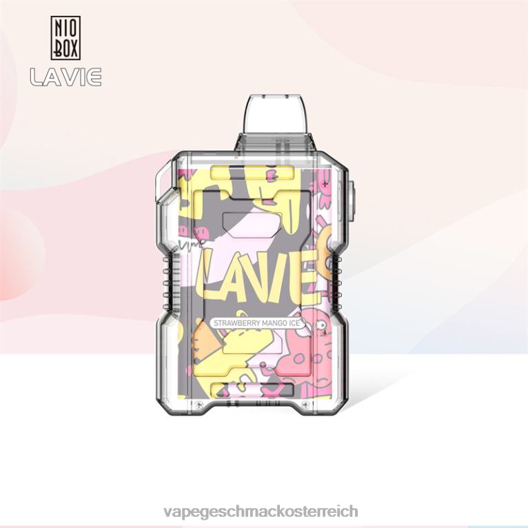 Vape Geschmack - Erdbeer-Mango-Eis 0HHN8190 LAVIE NIO BOX 9000 Züge