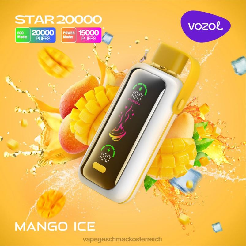 Vape Geschmack - Mango-Eis VOZOL STAR 20000 4442213