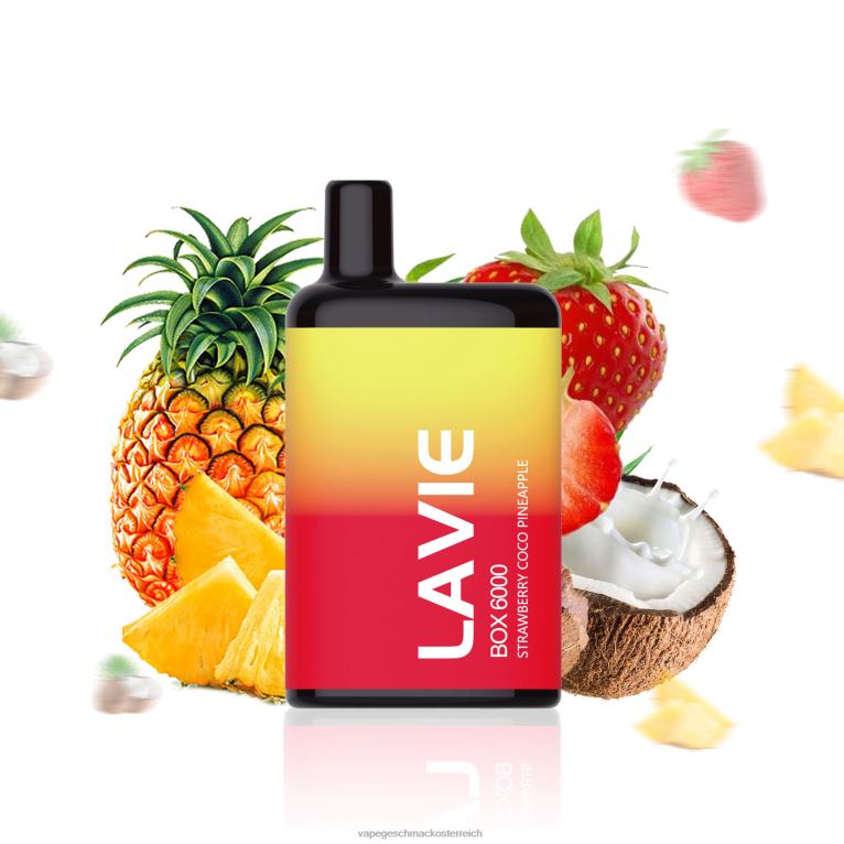 Vape Shop Wien - Erdbeer-Kokos-Ananas 0HHN8205 LAVIE BOX 6000 Züge