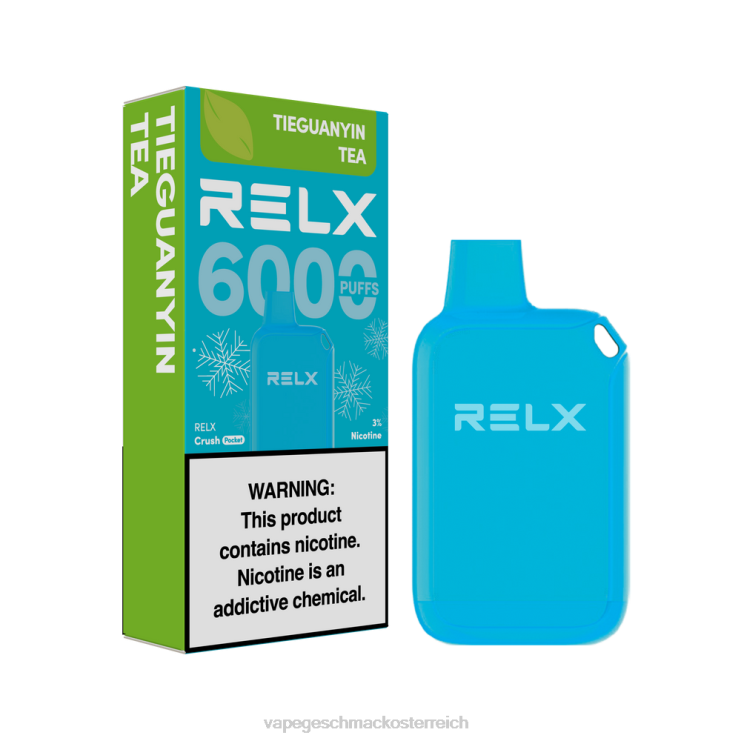 Vape Geschmack - RELX Crush Pocket 6000 eisig Tieguanyin-Tee 8RBZ622