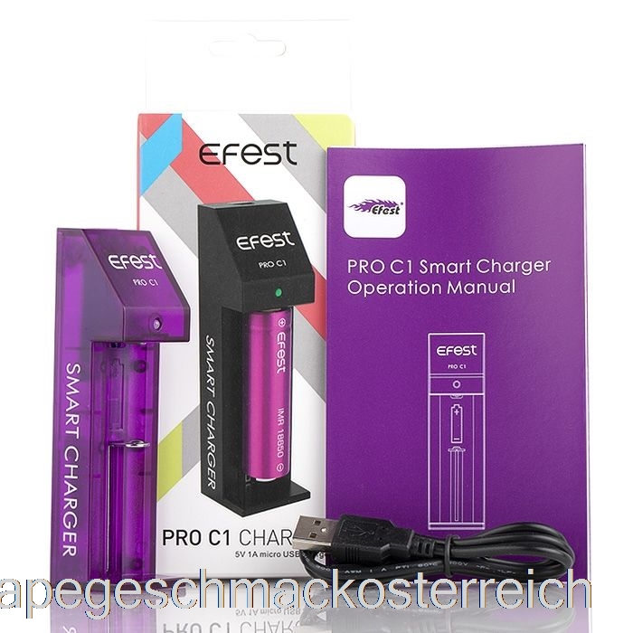 Efest Pro C1 1-Bay Smart Batterieladegerät Vape Geschmack