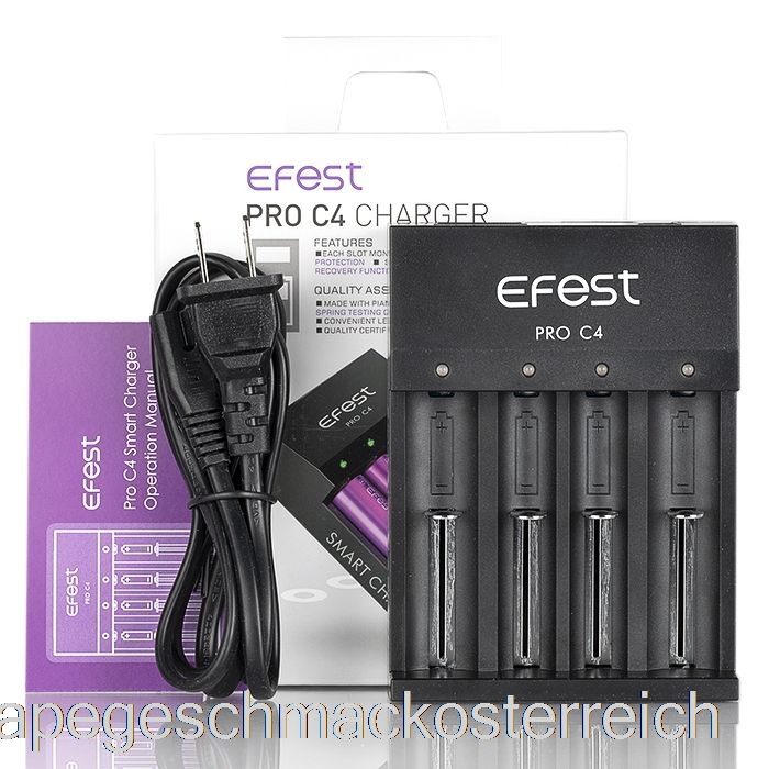 Efest Pro C4 4-Bay Smart Batterieladegerät Vape Geschmack