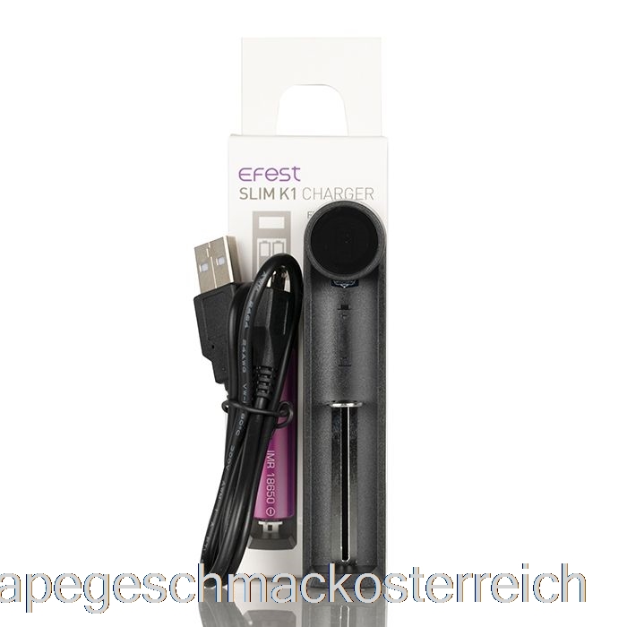 Efest Slim K1 Single-Slot-Akkuladegerät Mit Vape-Geschmack