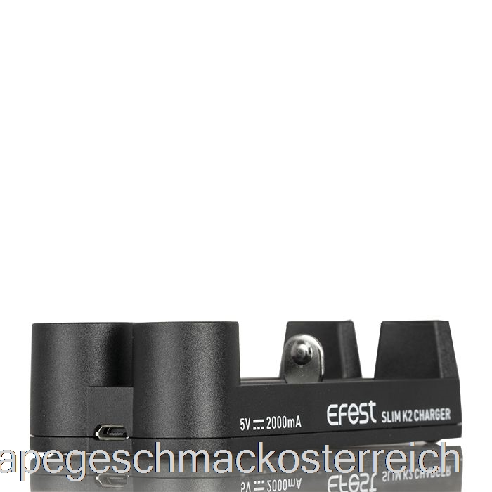 Efest Slim K2 Akkuladegerät Mit Zwei Steckplätzen, Vape-Geschmack