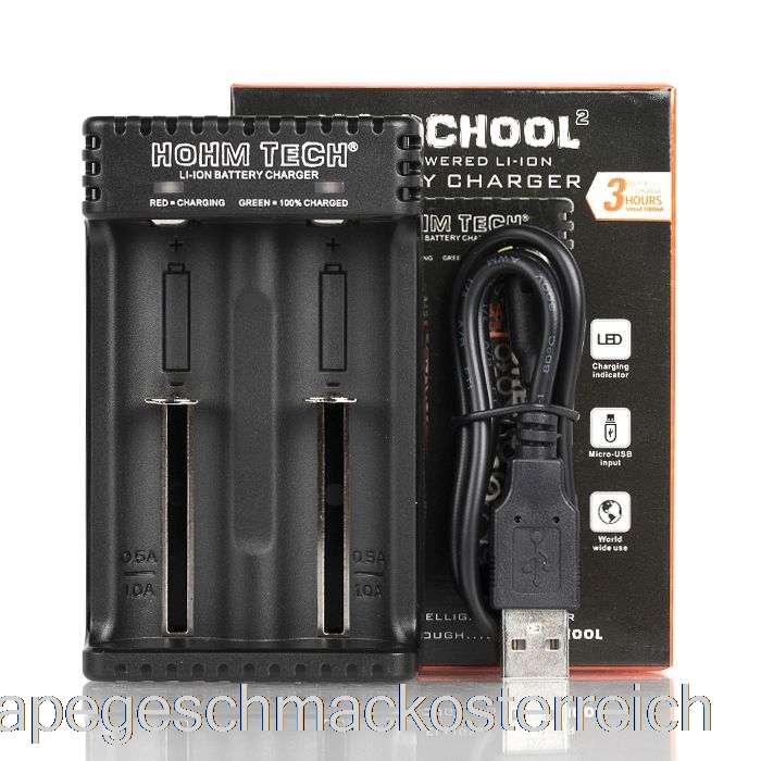 Hohm Tech School 2 2a Mikrofon-USB-Ladegerät Vape-Geschmack