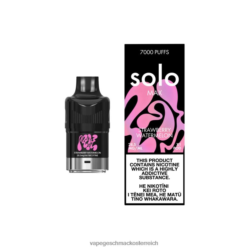 Einweg Vape Österreich - Solo MAX Schote D288XL88 Erdbeerwassermelone